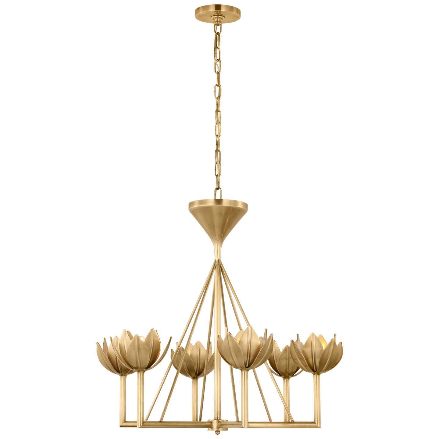 Visual Comfort Signature - JN 5007AB - LED Chandelier - Alberto - Antique-Burnished Brass