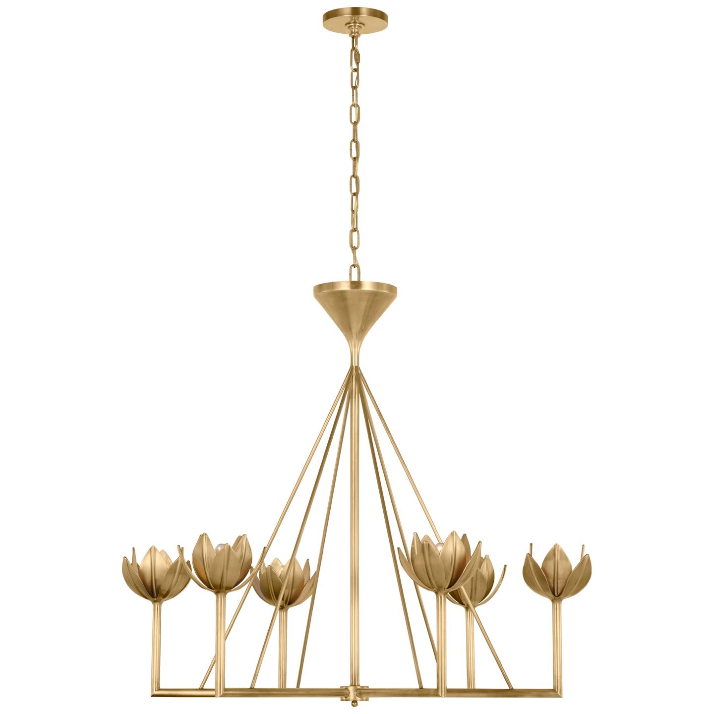 Visual Comfort Signature - JN 5008AB - LED Chandelier - Alberto - Antique-Burnished Brass