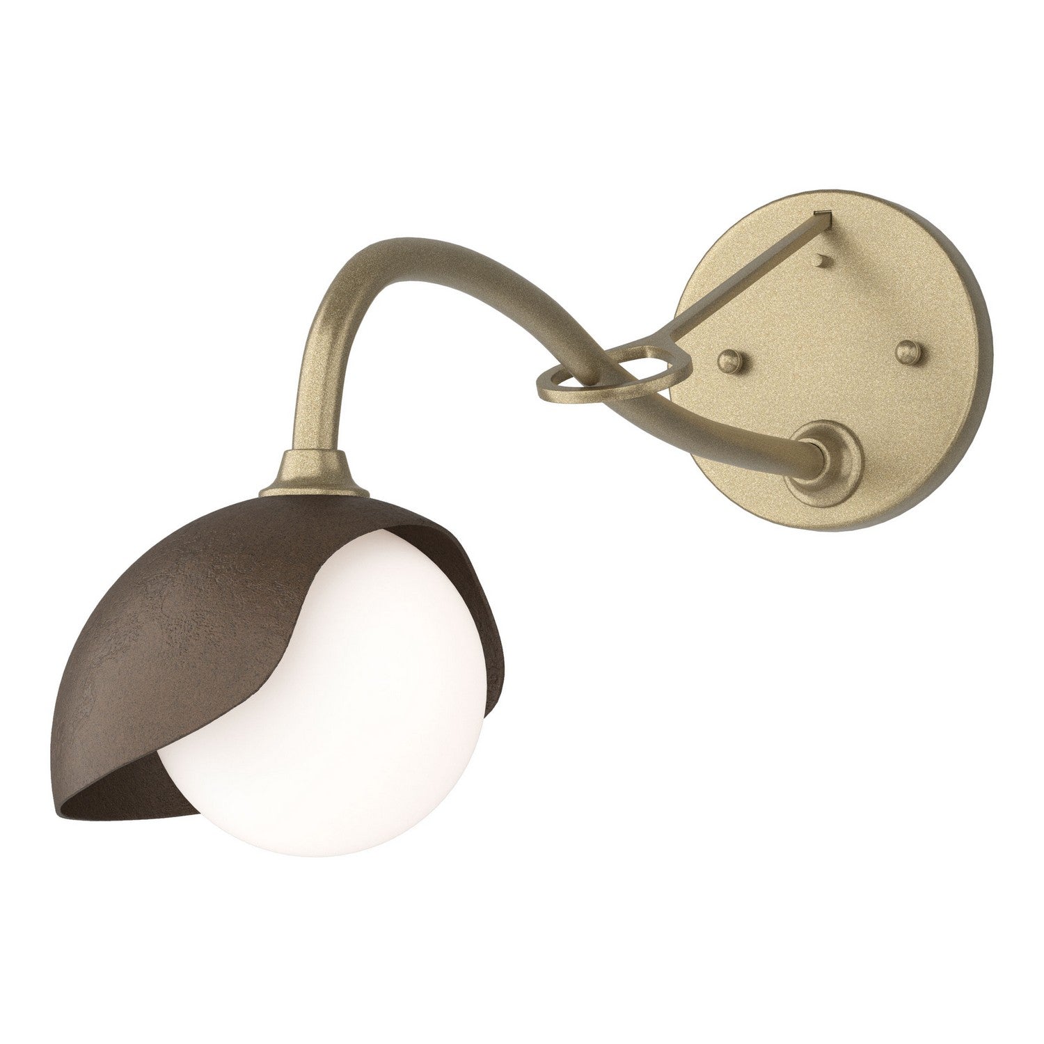 Hubbardton Forge - 201376-SKT-84-05-GG0711 - Brooklyn 1-Light Single Shade Long-Arm Sconce - Brooklyn - Soft Gold