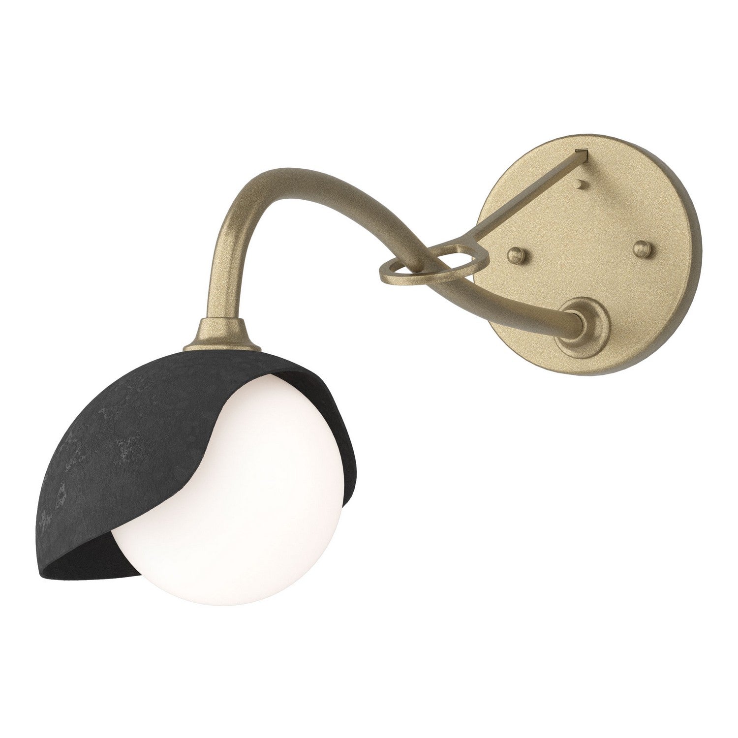 Hubbardton Forge - 201376-SKT-84-10-GG0711 - Brooklyn 1-Light Single Shade Long-Arm Sconce - Brooklyn - Soft Gold