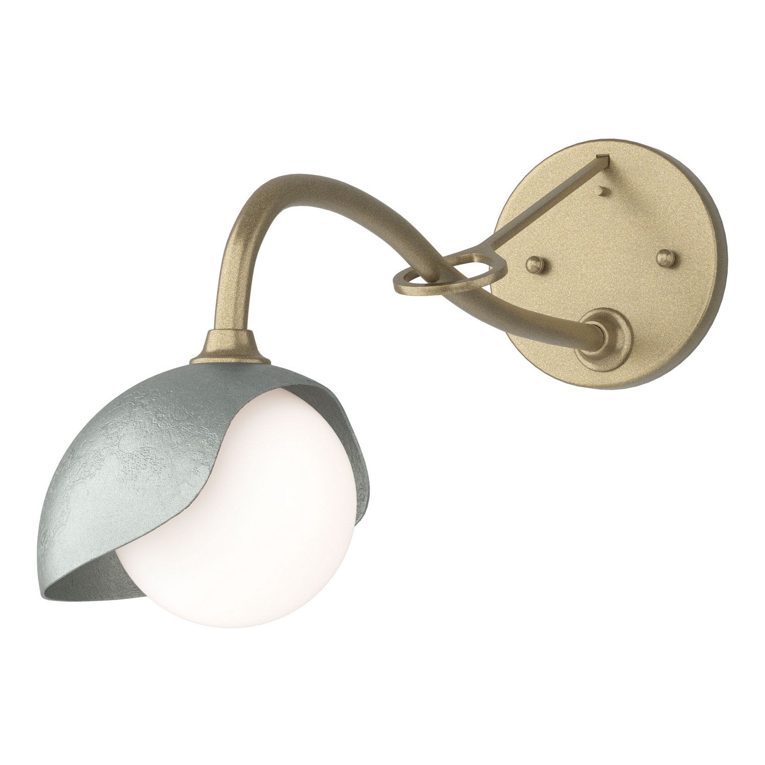 Hubbardton Forge - 201376-SKT-84-82-GG0711 - Brooklyn 1-Light Single Shade Long-Arm Sconce - Brooklyn - Soft Gold