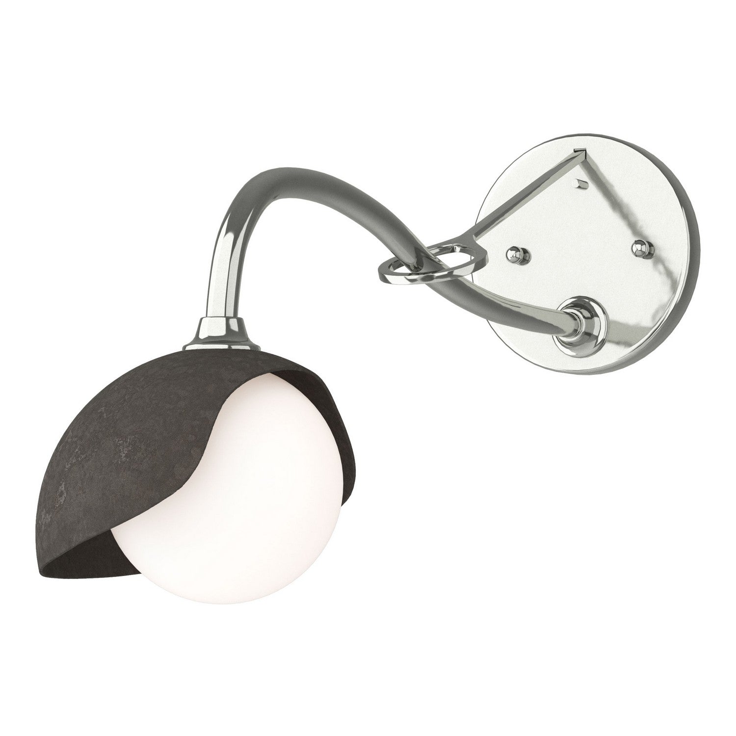 Hubbardton Forge - 201376-SKT-85-07-GG0711 - Brooklyn 1-Light Single Shade Long-Arm Sconce - Brooklyn - Sterling