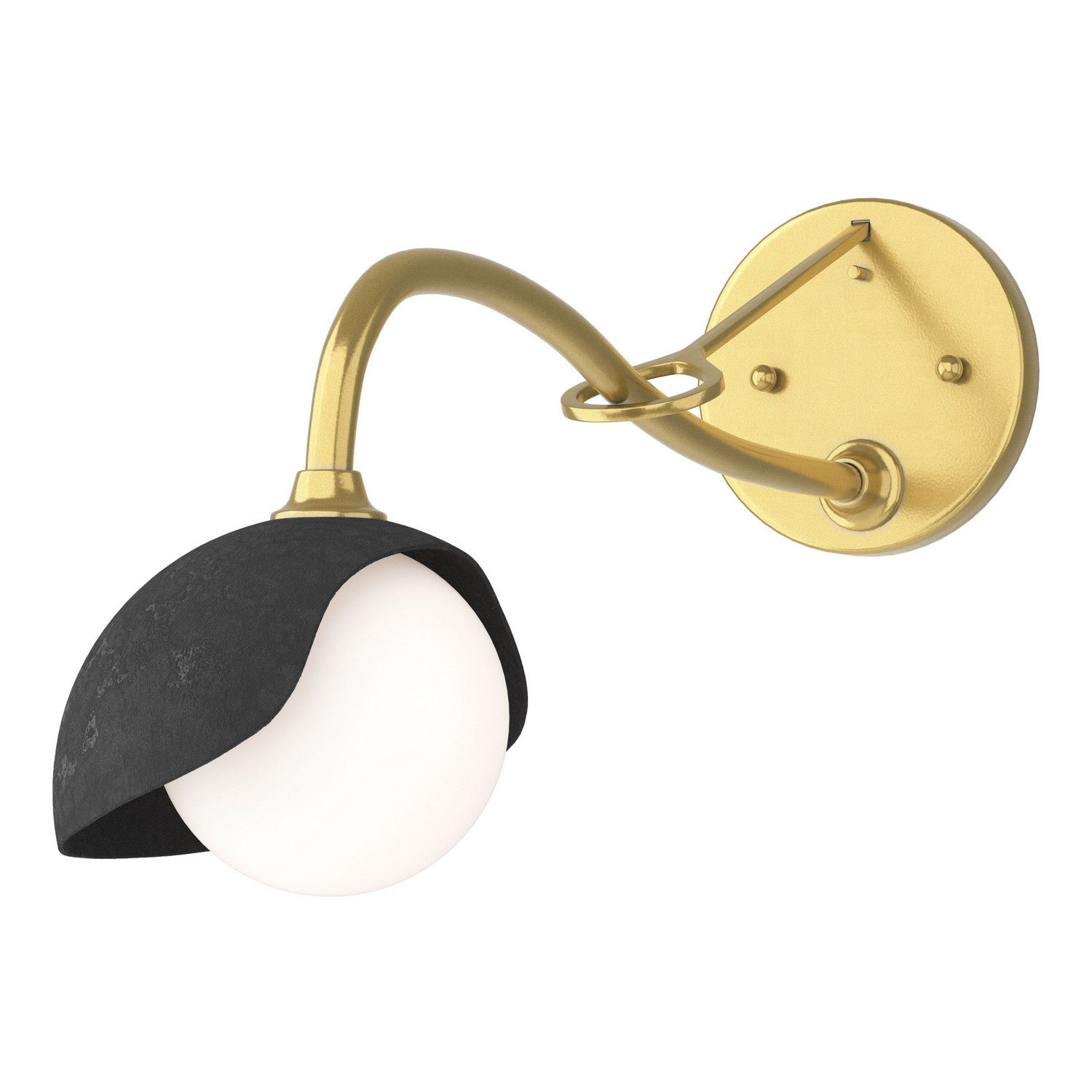 Hubbardton Forge - 201376-SKT-86-10-GG0711 - Brooklyn 1-Light Single Shade Long-Arm Sconce - Brooklyn - Modern Brass