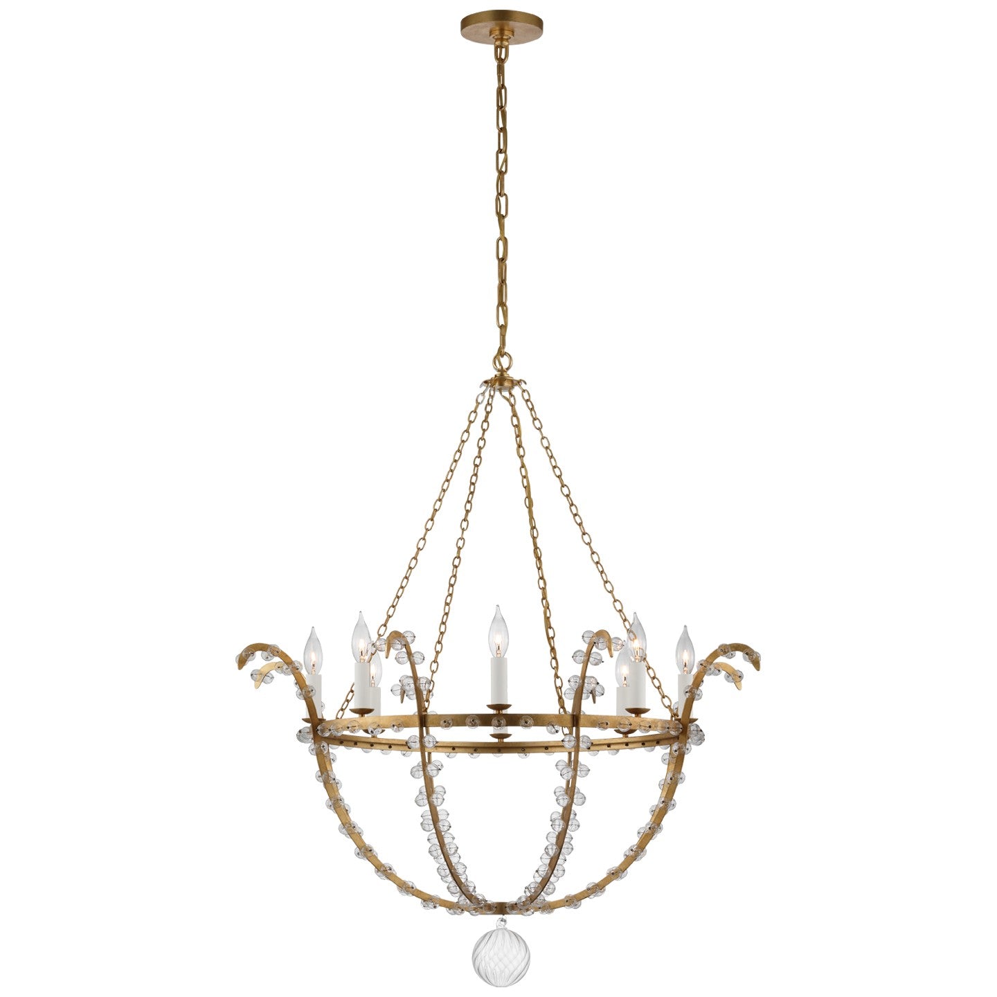 Visual Comfort Signature - JN 5150G/CG - LED Chandelier - Alonzo - Gild and Clear Glass