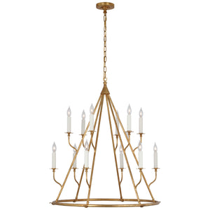 Visual Comfort Signature - JN 5175GI - LED Chandelier - Lorio - Gilded Iron