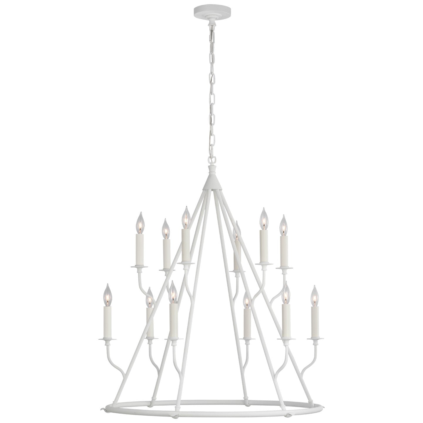 Visual Comfort Signature - JN 5175PW - LED Chandelier - Lorio - Plaster White