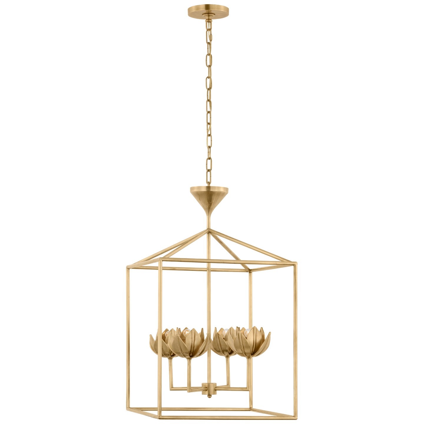 Visual Comfort Signature - JN 5302AB - LED Lantern - Alberto - Antique-Burnished Brass