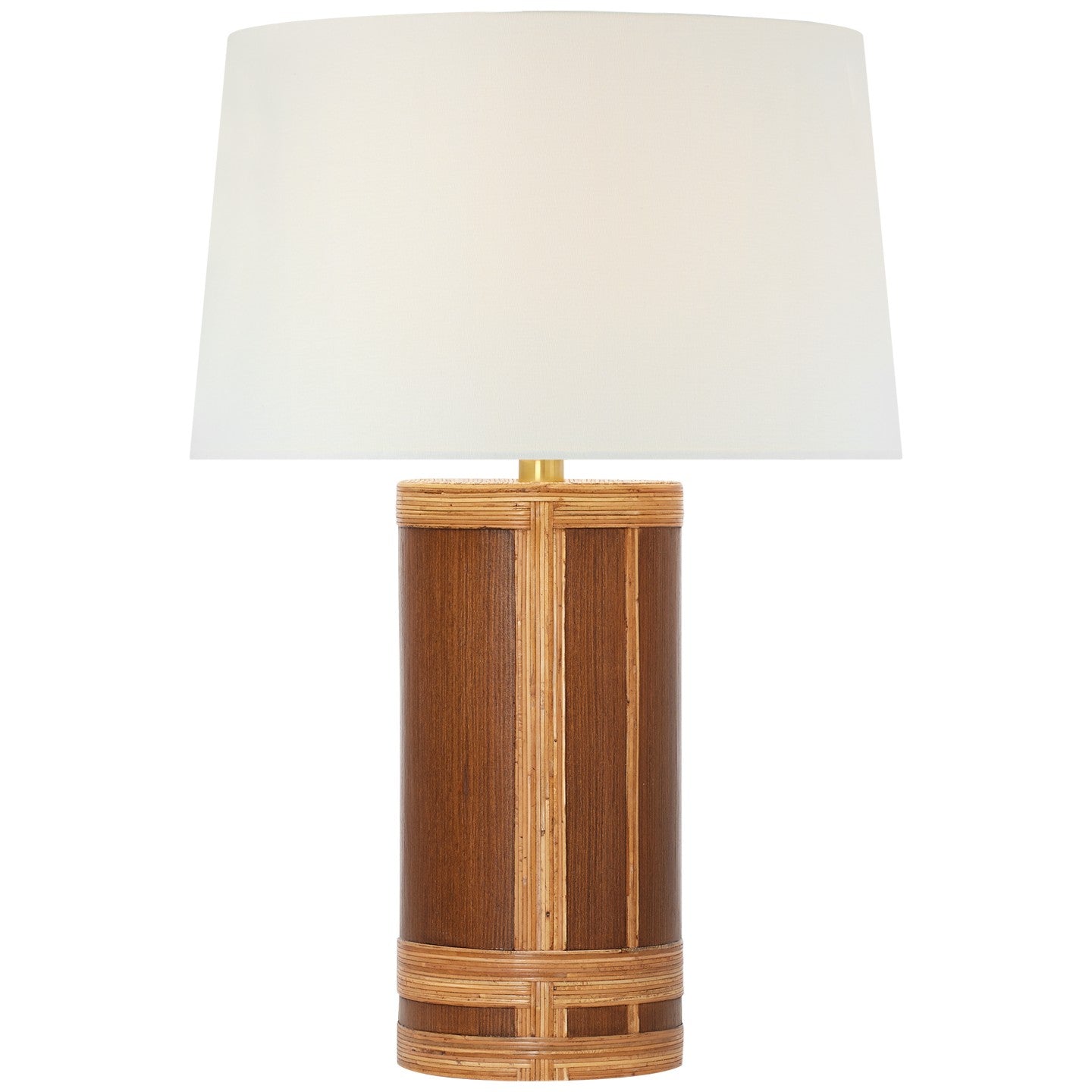 Visual Comfort Signature - MF 3010DO/DRT-L - LED Table Lamp - Lignum - Dark Oak and Dark Rattan