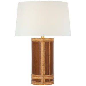 Visual Comfort Signature - MF 3010DO/DRT-L - LED Table Lamp - Lignum - Dark Oak and Dark Rattan