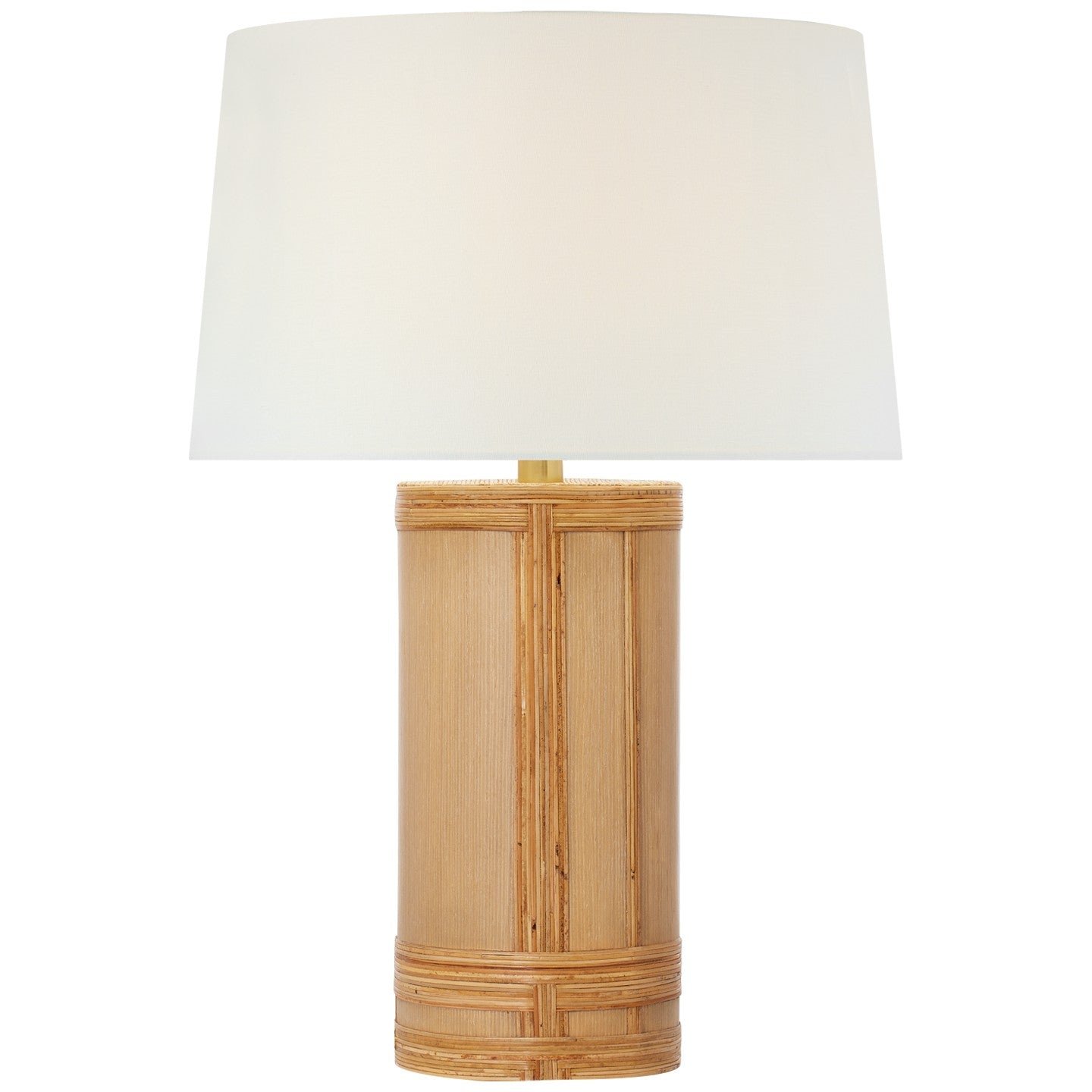 Visual Comfort Signature - MF 3010LO/NRT-L - LED Table Lamp - Lignum - Light Oak and Natural Rattan