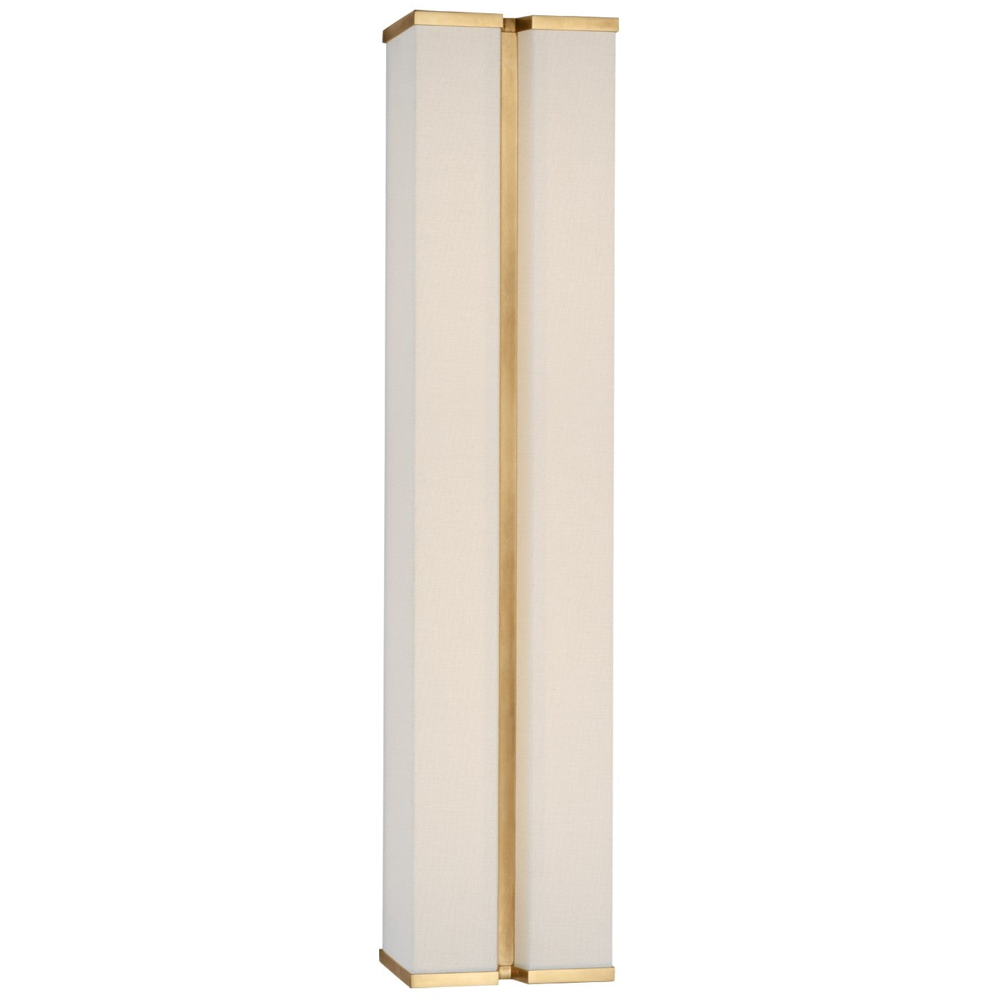 Visual Comfort Signature - PCD 2251HAB/L - LED Wall Sconce - Vernet - Hand-Rubbed Antique Brass and Linen