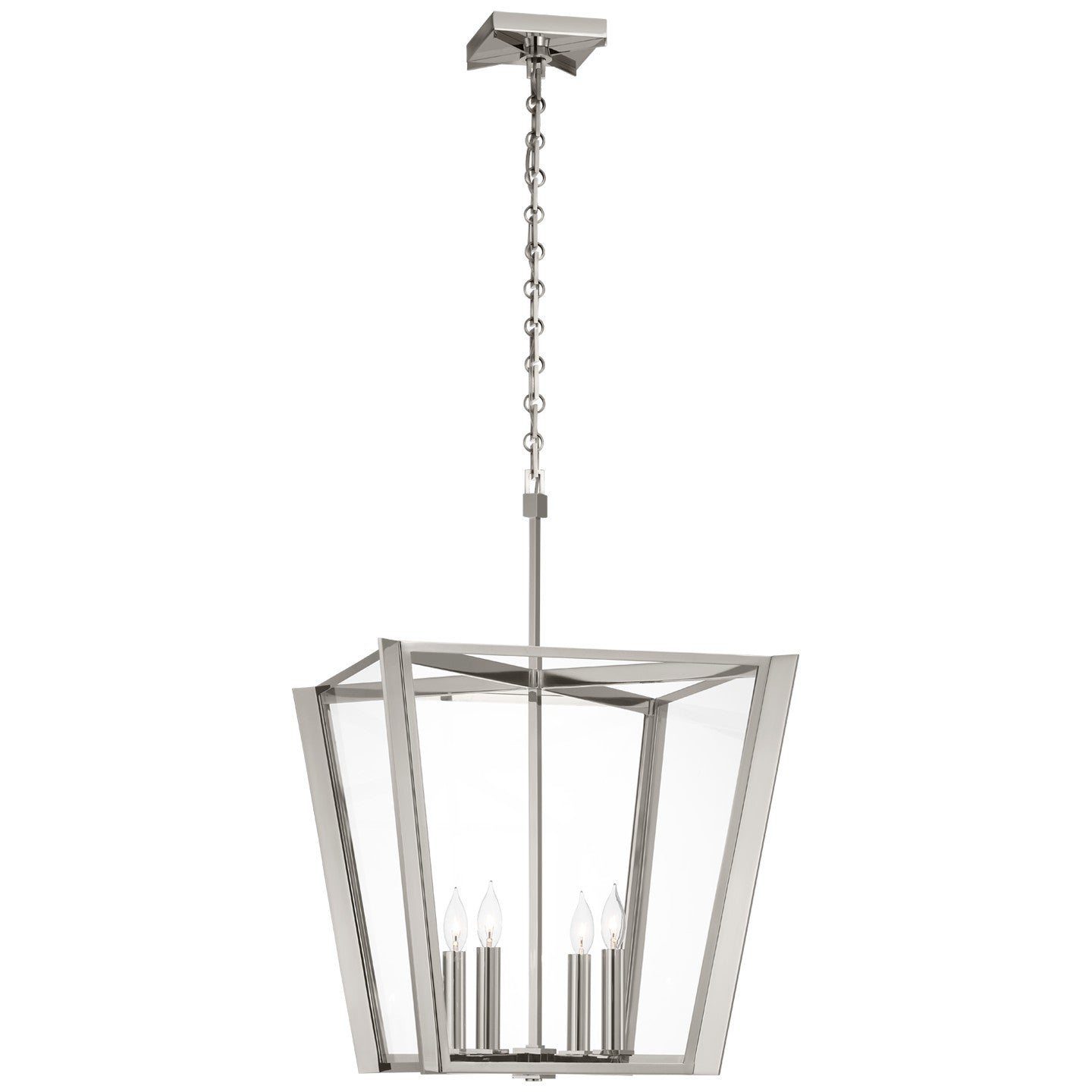 Visual Comfort Signature - PCD 5251PN-CG - LED Lantern - Palais - Polished Nickel