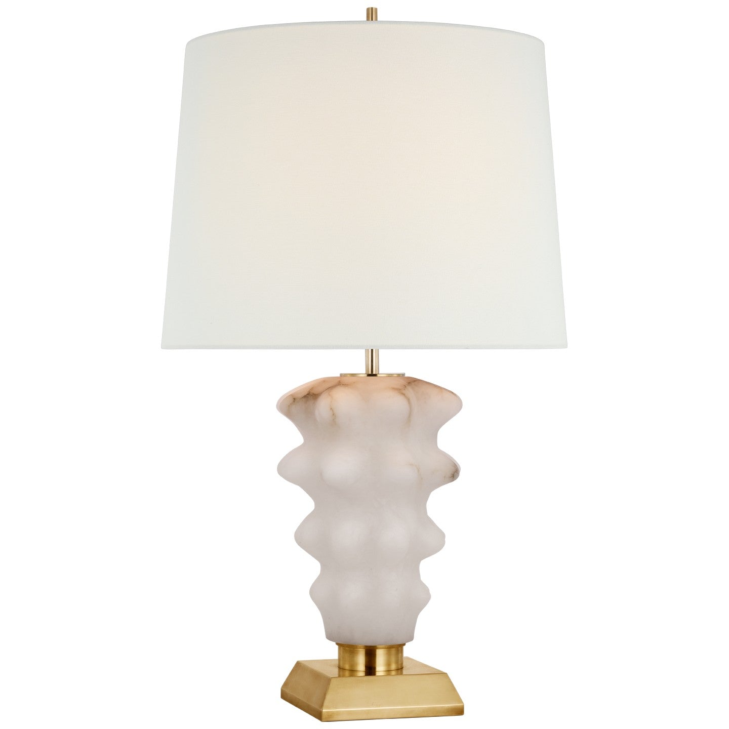 Visual Comfort Signature - TOB 3553ALB/HAB-L - LED Table Lamp - Luxor - Alabaster and Hand-Rubbed Antique Brass