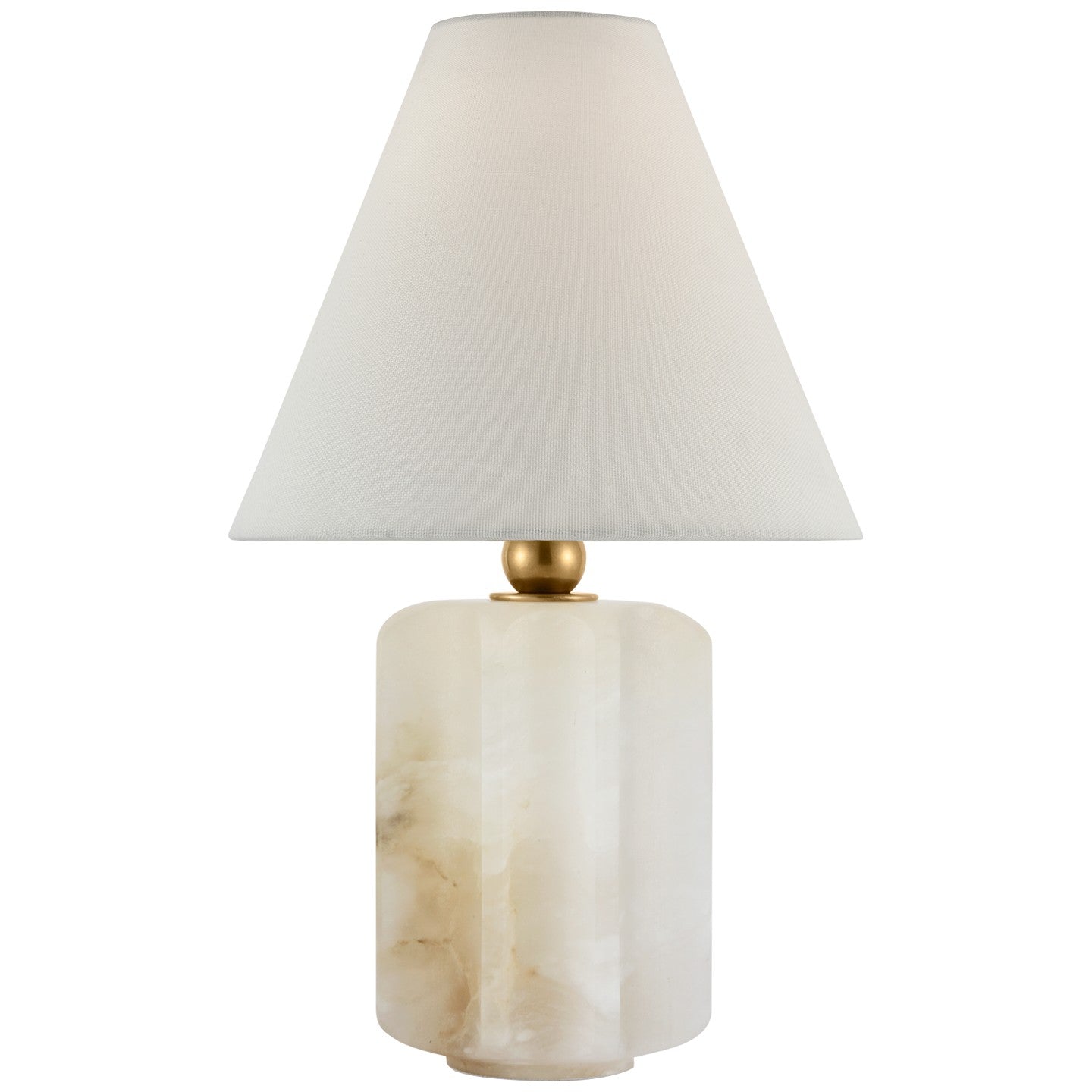 Visual Comfort Signature - TOB 3918ALB/HAB-L - LED Table Lamp - Iota - Alabaster and Hand-Rubbed Antique Brass