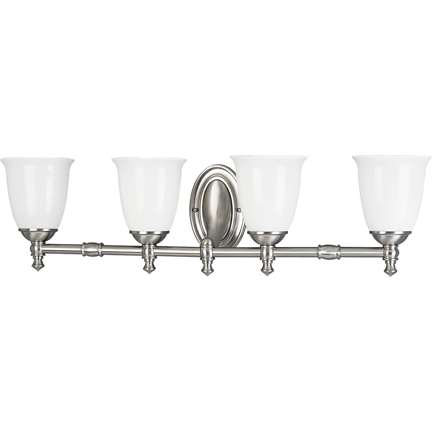 Progress Lighting - P3041-09 - Four Light Bath - Victorian - Brushed Nickel