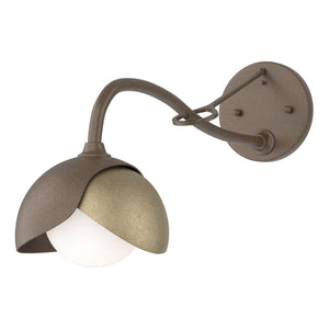 Hubbardton Forge - 201377-SKT-05-84-GG0711 - One Light Wall Sconce - Brooklyn - Bronze
