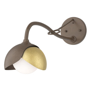 Hubbardton Forge - 201377-SKT-05-86-GG0711 - One Light Wall Sconce - Brooklyn - Bronze