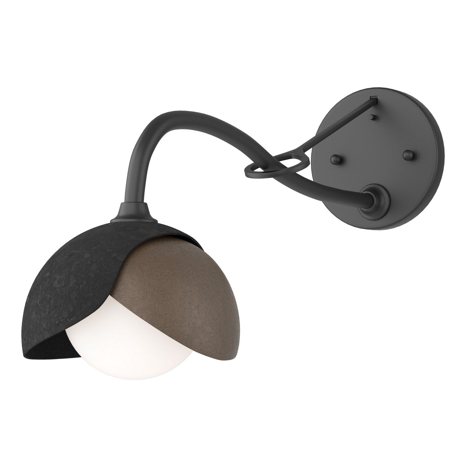 Hubbardton Forge - 201377-SKT-10-05-GG0711 - One Light Wall Sconce - Brooklyn - Black