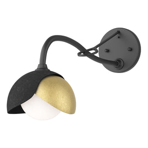 Hubbardton Forge - 201377-SKT-10-86-GG0711 - One Light Wall Sconce - Brooklyn - Black
