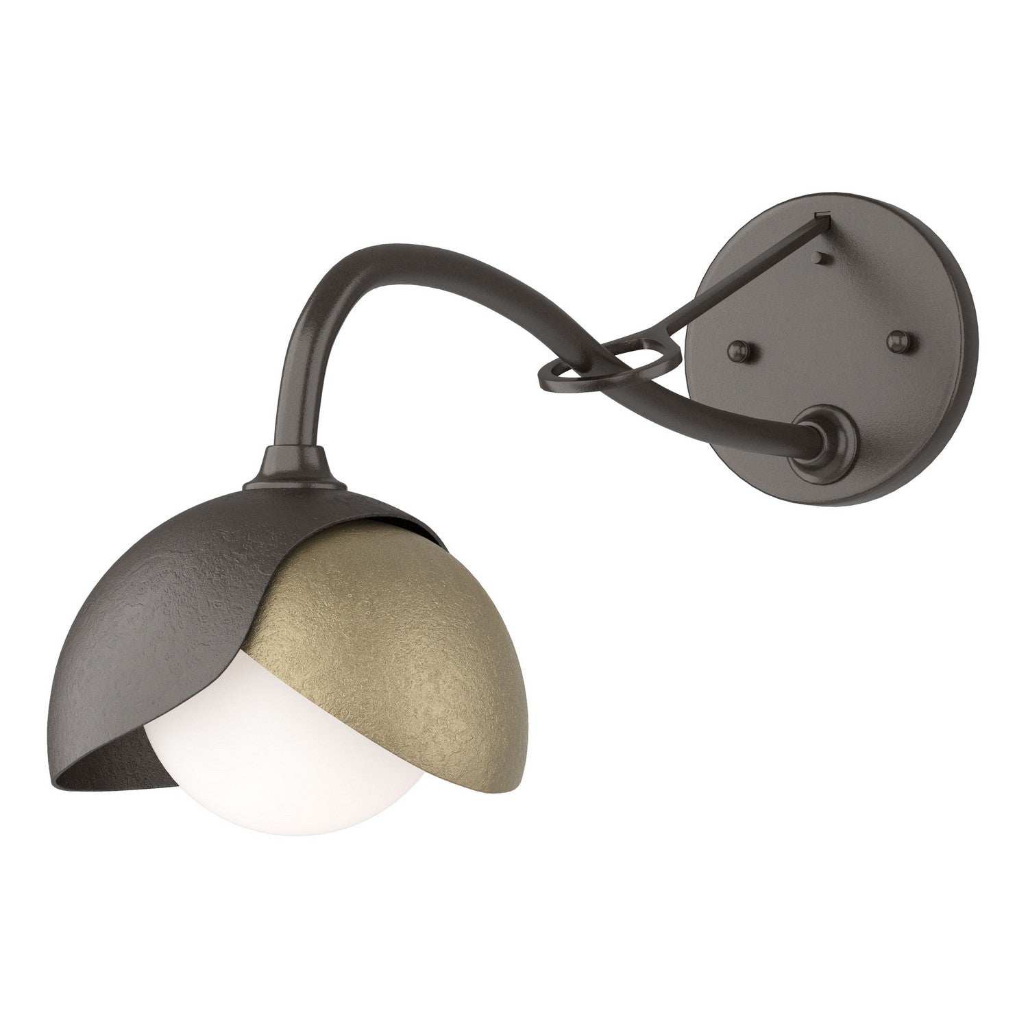 Hubbardton Forge - 201377-SKT-14-84-GG0711 - One Light Wall Sconce - Brooklyn - Oil Rubbed Bronze