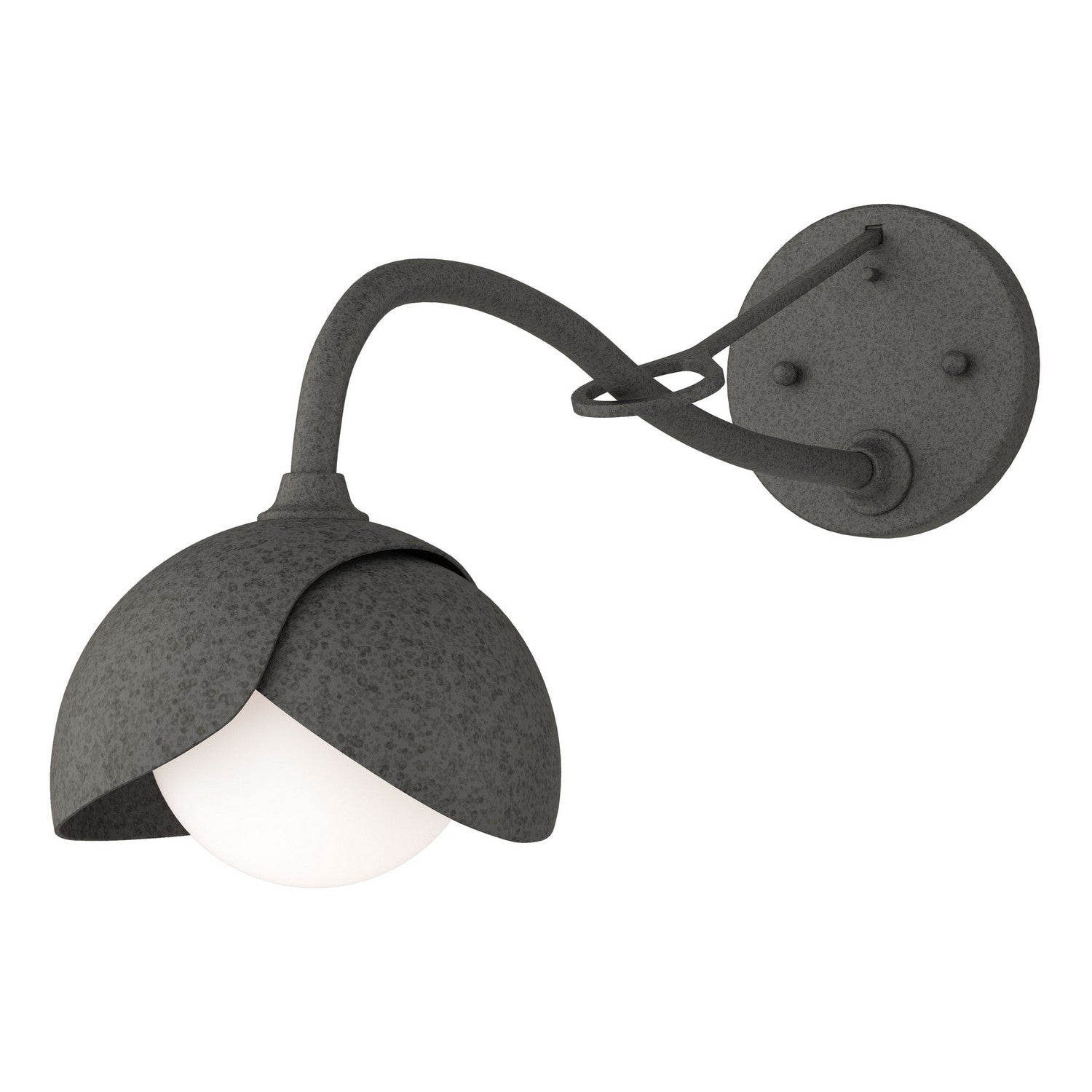 Hubbardton Forge - 201377-SKT-20-20-GG0711 - Brooklyn 1-Light Double Shade Long-Arm Sconce - Brooklyn - Natural Iron