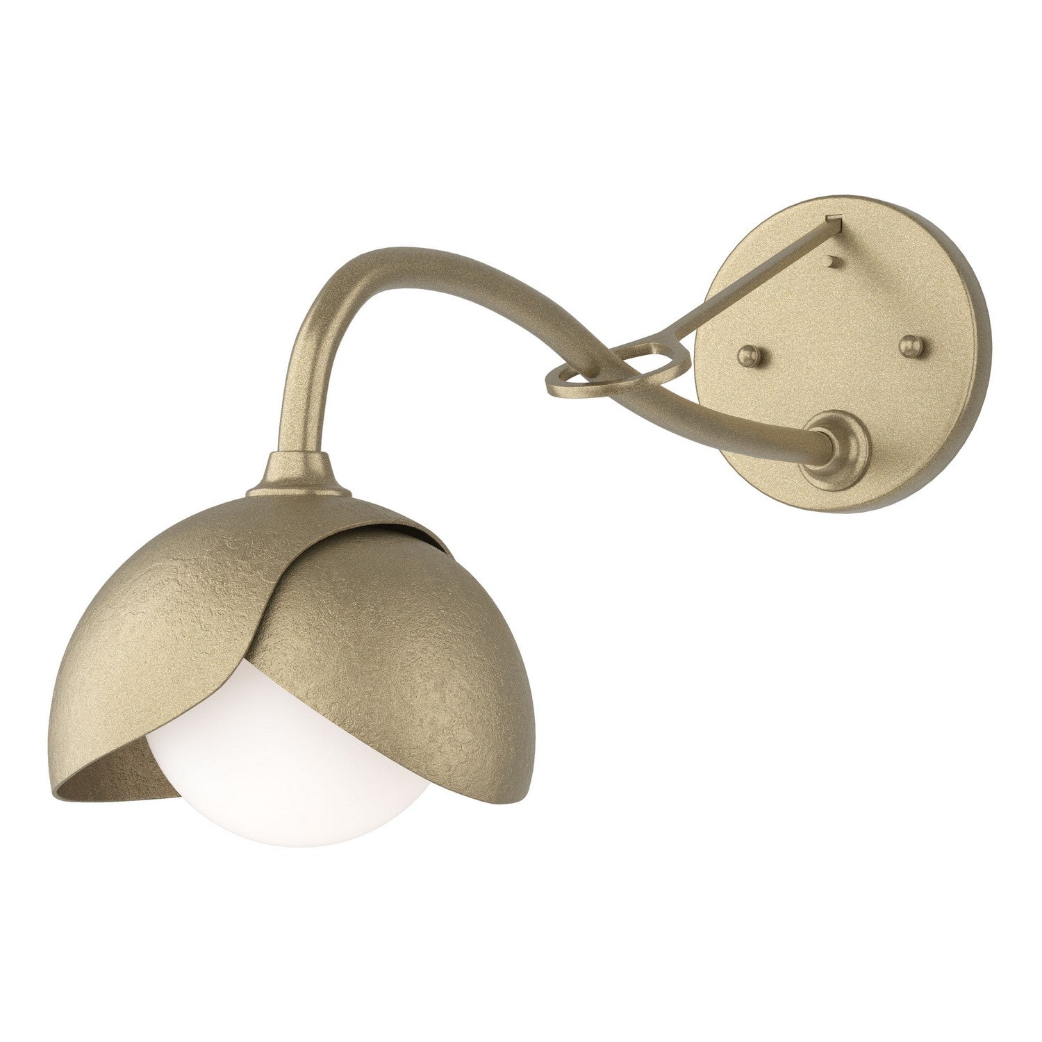 Hubbardton Forge - 201377-SKT-84-84-GG0711 - Brooklyn 1-Light Double Shade Long-Arm Sconce - Brooklyn - Soft Gold
