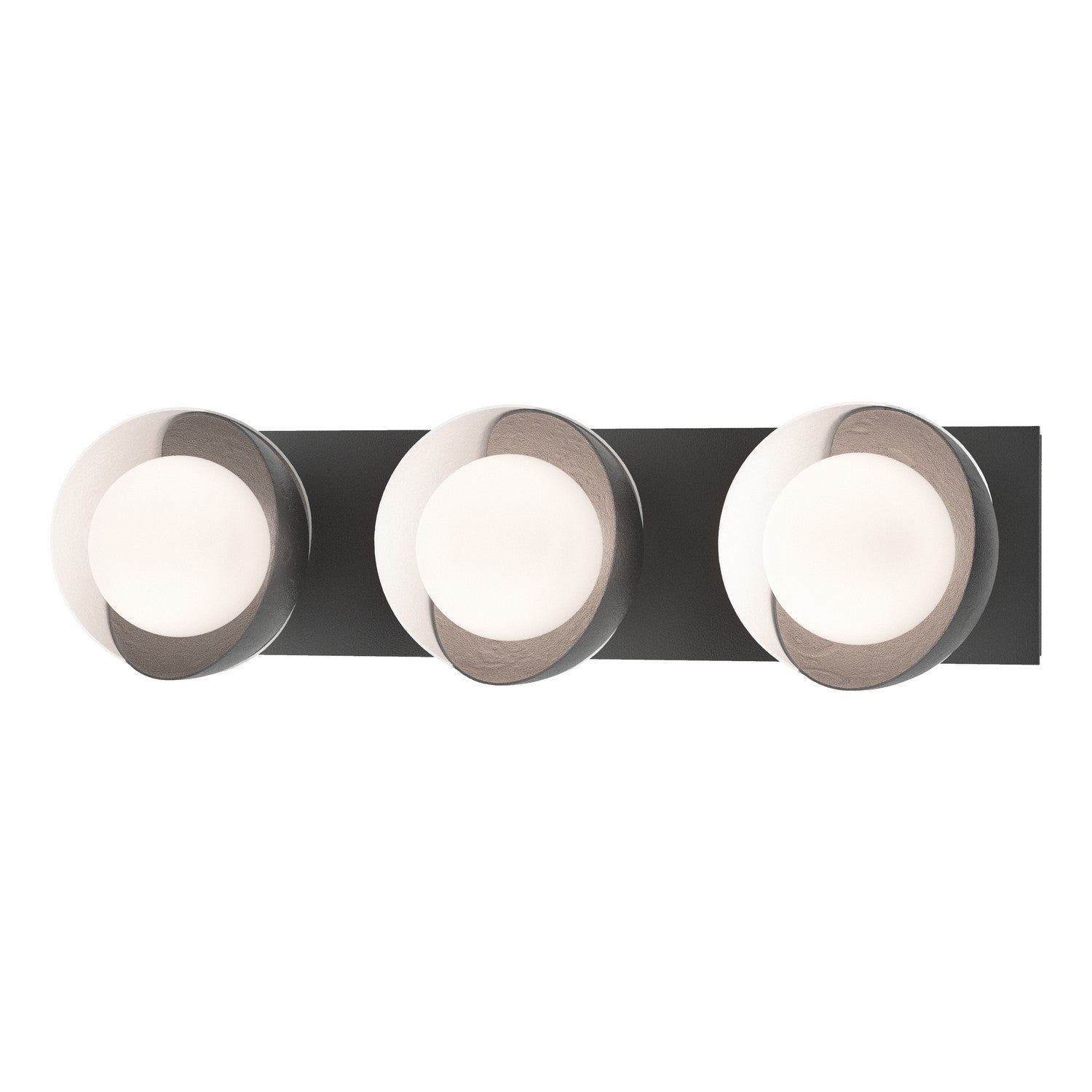 Hubbardton Forge - 201378-SKT-10-02-GG0711 - Three Light Wall Sconce - Brooklyn - Black