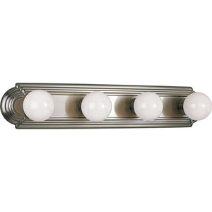 Progress Lighting - P3025-09 - Four Light Bath Bracket - Broadway-Racetrack - Brushed Nickel