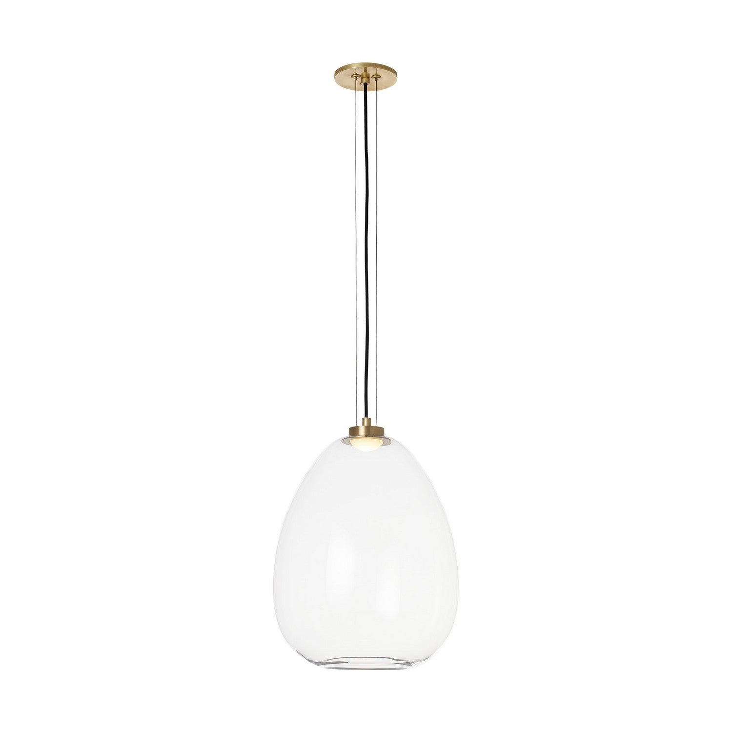 Visual Comfort Modern - 700TDKPR13CNB-LED927 - LED Pendant - Kapoor - Clear/Natural Brass