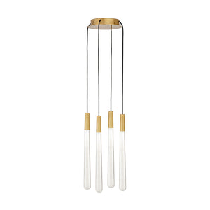 Visual Comfort Modern - 700TRSPPYLC4RNB-LED930 - LED Chandelier - Pylon - Natural Brass