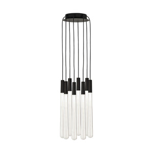 Visual Comfort Modern - 700TRSPPYLC8RB-LED930 - LED Chandelier - Pylon - Nightshade Black