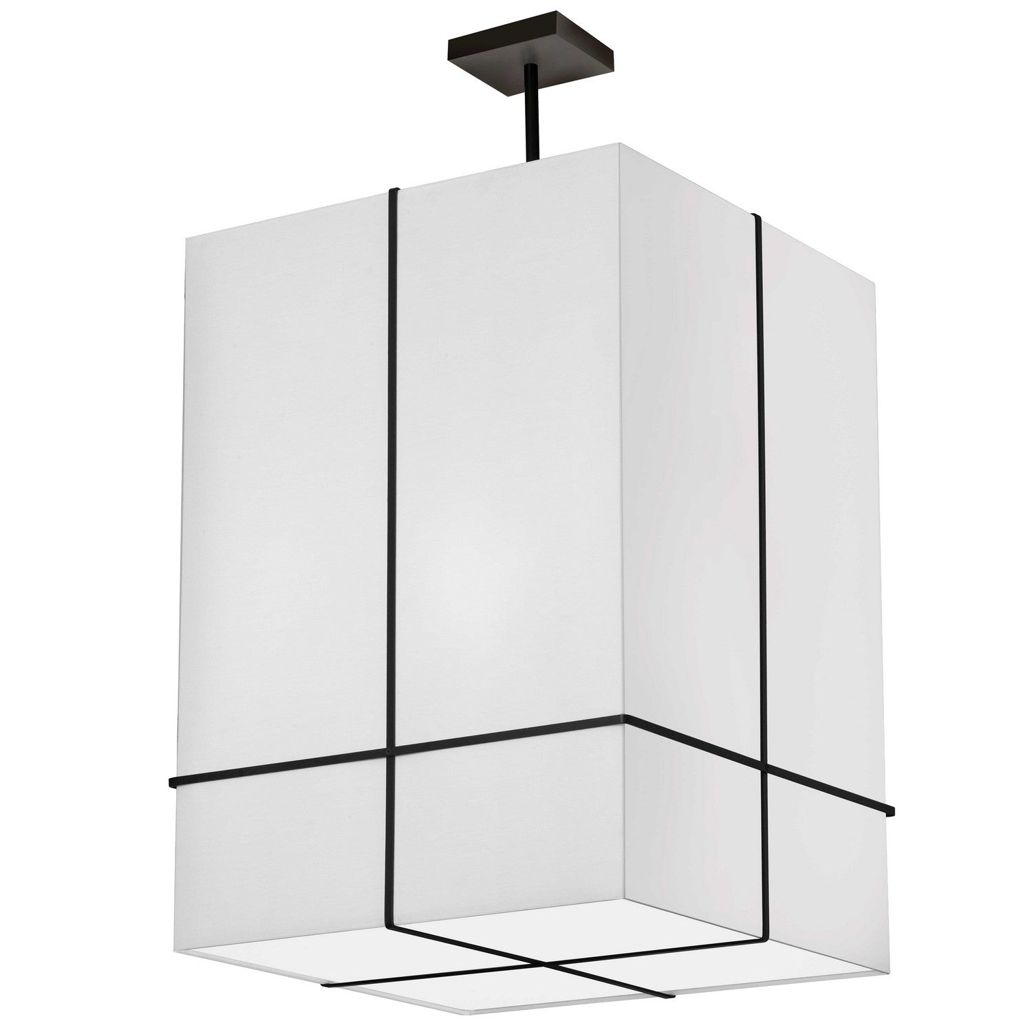 Dainolite Ltd - RAQ-184P-MB-WH - Four Light Pendant - Raquel - White