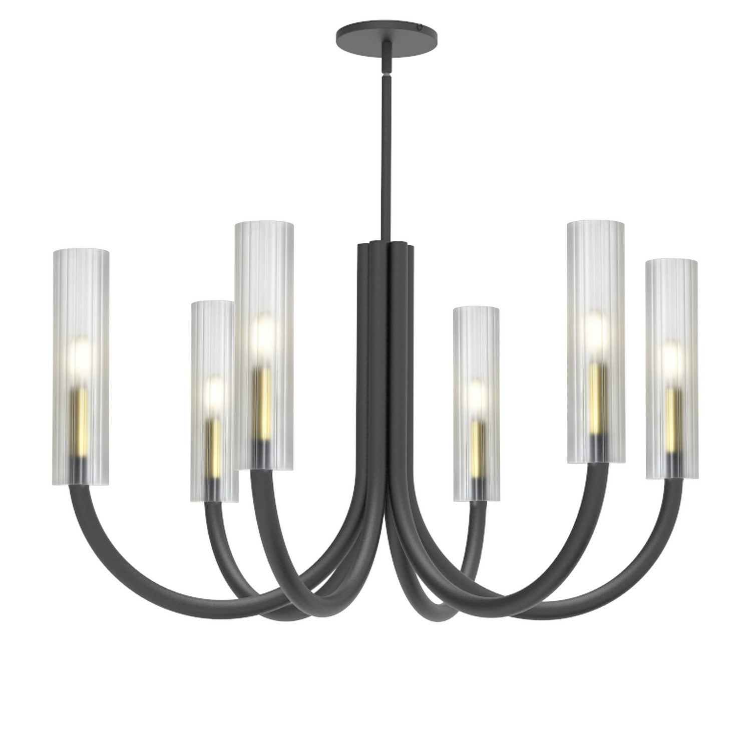 Dainolite Ltd - WAN-306C-MB-AGB-FR - Six Light Chandelier - Wand - Matte Black