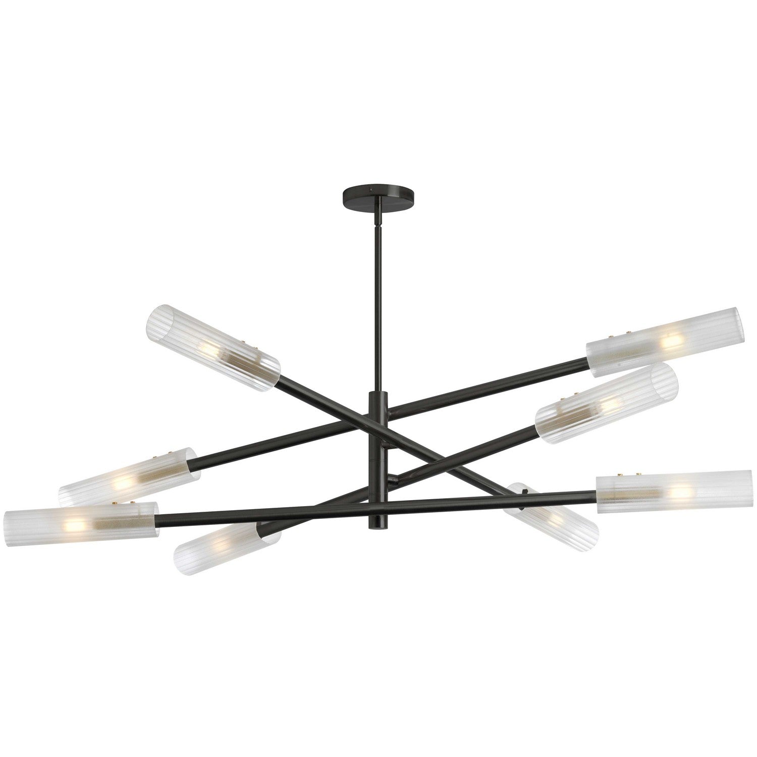 Dainolite Ltd - WAN-448C-MB-AGB-FR - Eight Light Chandelier - Wand - Matte Black