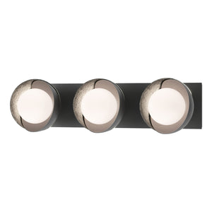 Hubbardton Forge - 201378-SKT-10-85-GG0711 - Three Light Bath Sconce - Brooklyn - Black