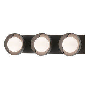 Hubbardton Forge - 201378-SKT-14-10-GG0711 - Three Light Bath Sconce - Brooklyn - Oil Rubbed Bronze