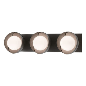 Hubbardton Forge - 201378-SKT-14-14-GG0711 - Three Light Bath Sconce - Brooklyn - Oil Rubbed Bronze