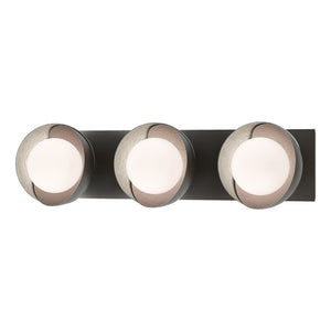 Hubbardton Forge - 201378-SKT-14-82-GG0711 - Three Light Bath Sconce - Brooklyn - Oil Rubbed Bronze