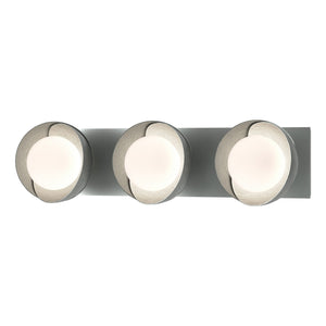 Hubbardton Forge - 201378-SKT-82-82-GG0711 - Three Light Bath Sconce - Brooklyn - Vintage Platinum