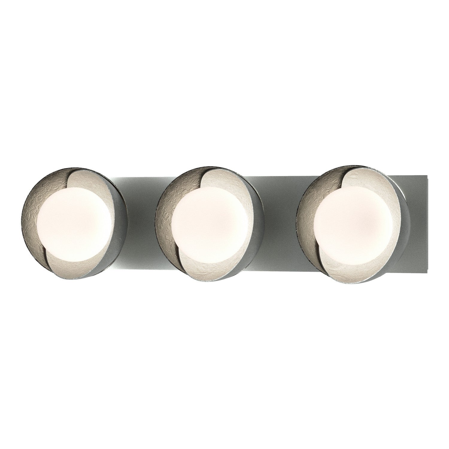 Hubbardton Forge - 201378-SKT-82-85-GG0711 - Three Light Bath Sconce - Brooklyn - Vintage Platinum