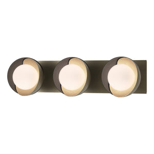 Hubbardton Forge - 201378-SKT-84-10-GG0711 - Three Light Bath Sconce - Brooklyn - Soft Gold