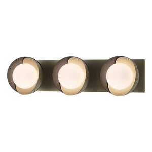 Hubbardton Forge - 201378-SKT-84-14-GG0711 - Three Light Bath Sconce - Brooklyn - Soft Gold