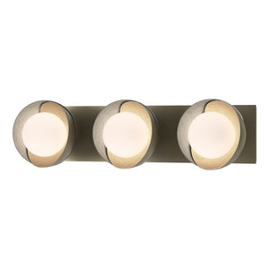 Hubbardton Forge - 201378-SKT-84-82-GG0711 - Three Light Bath Sconce - Brooklyn - Soft Gold