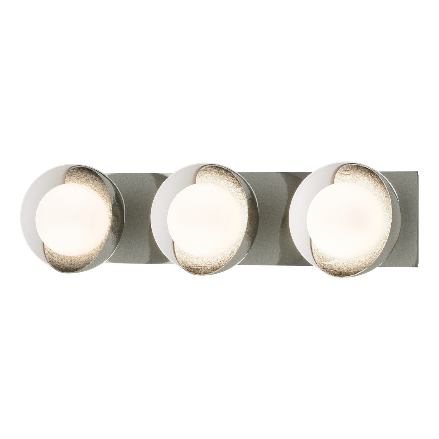 Hubbardton Forge - 201378-SKT-85-02-GG0711 - Three Light Wall Sconce - Brooklyn - Sterling