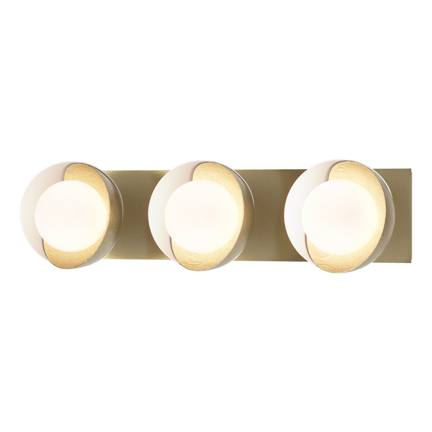 Hubbardton Forge - 201378-SKT-86-02-GG0711 - Three Light Wall Sconce - Brooklyn - Modern Brass