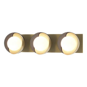Hubbardton Forge - 201378-SKT-86-10-GG0711 - Three Light Bath Sconce - Brooklyn - Modern Brass