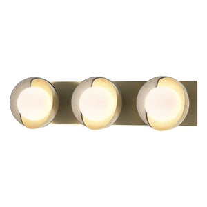 Hubbardton Forge - 201378-SKT-86-82-GG0711 - Three Light Bath Sconce - Brooklyn - Modern Brass