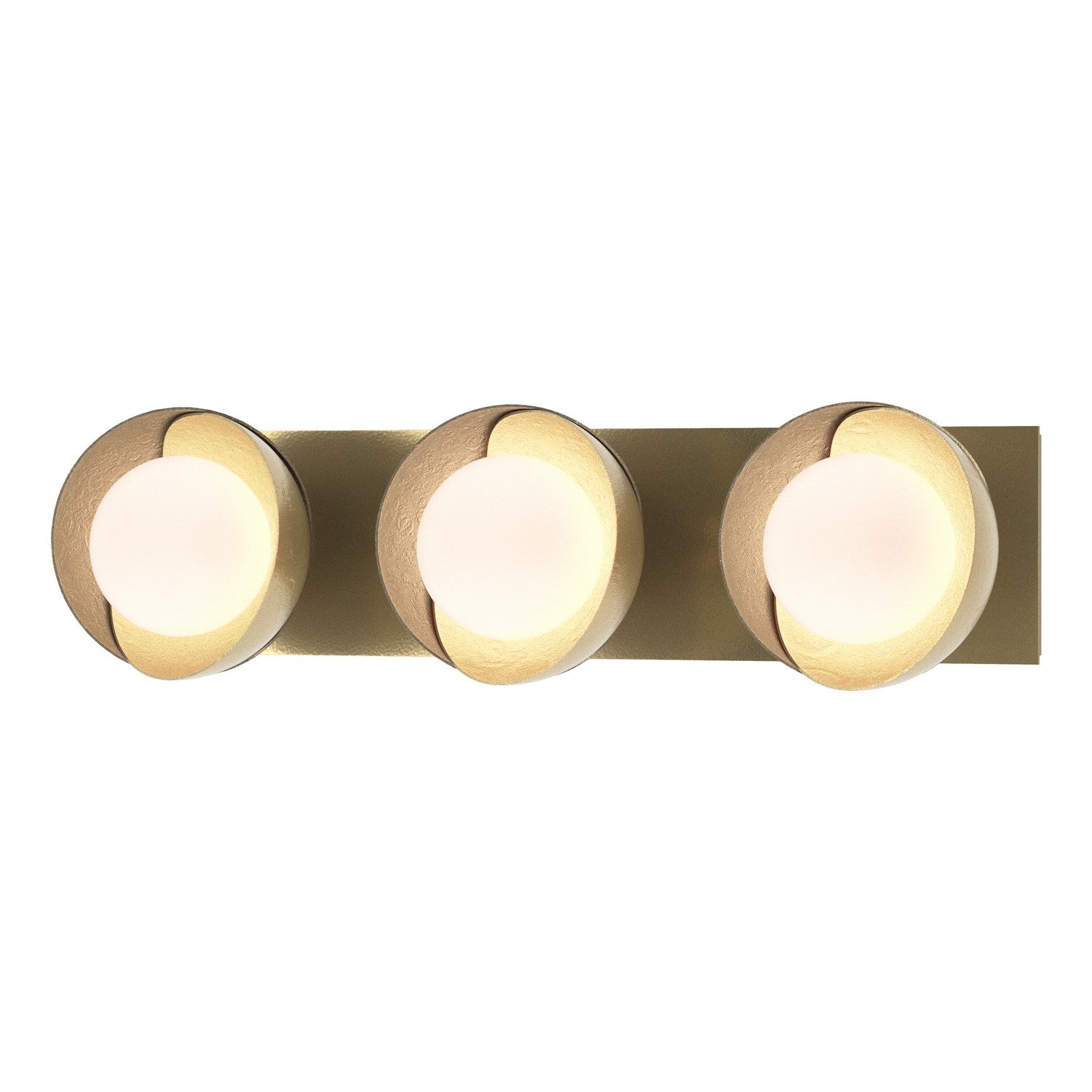 Hubbardton Forge - 201378-SKT-86-84-GG0711 - Three Light Bath Sconce - Brooklyn - Modern Brass