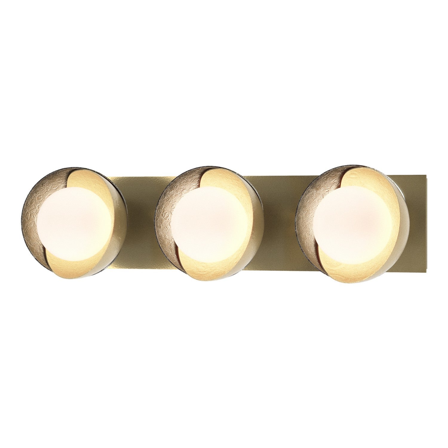 Hubbardton Forge - 201378-SKT-86-85-GG0711 - Three Light Bath Sconce - Brooklyn - Modern Brass