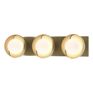 Hubbardton Forge - 201378-SKT-86-86-GG0711 - Three Light Bath Sconce - Brooklyn - Modern Brass